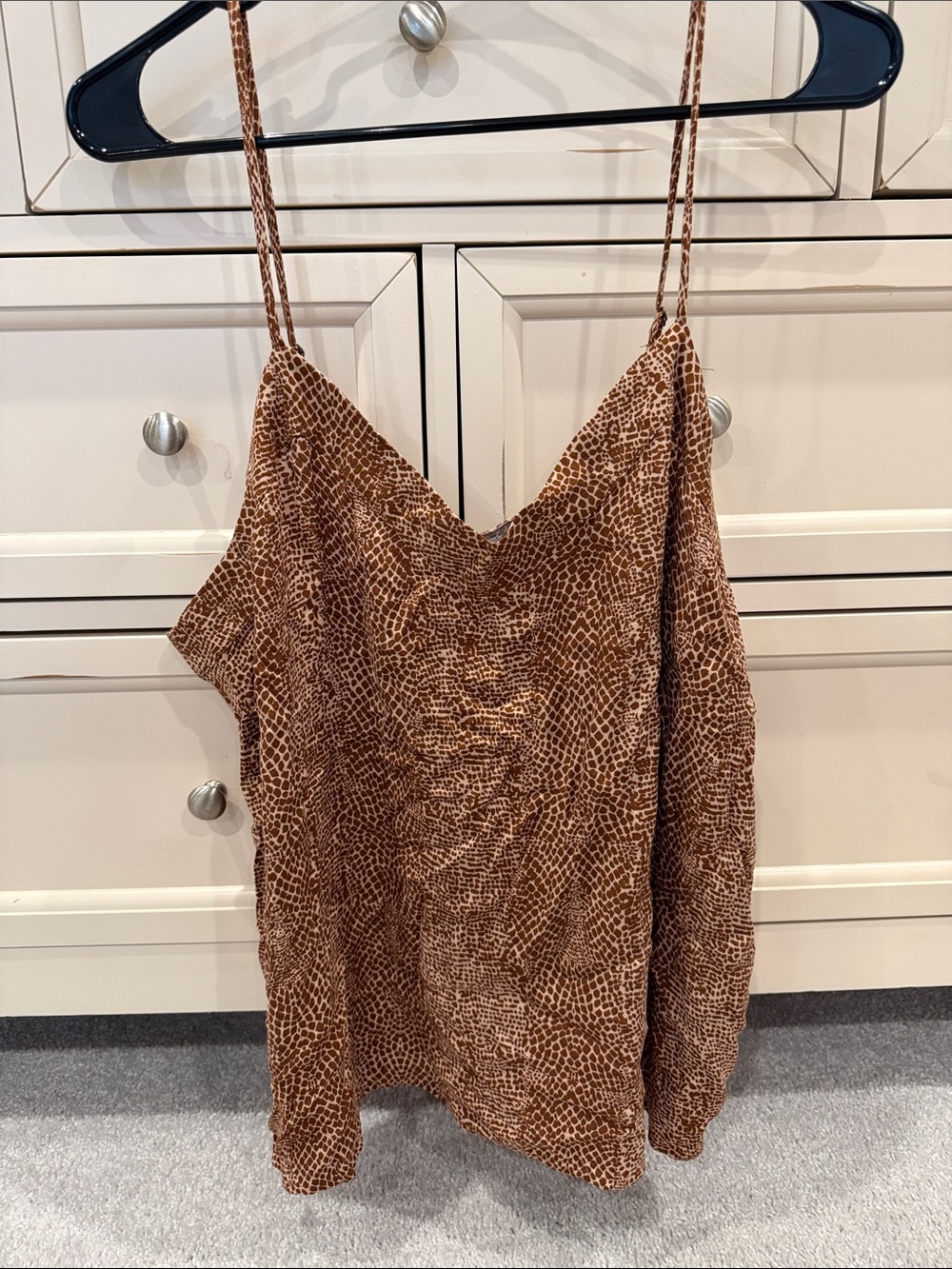 NWT a new day Brown Giraffe Printed Spaghetti Strap Cami